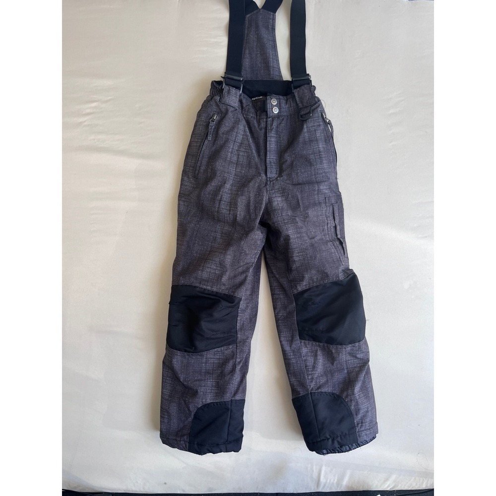 32 Degrees Weatherproof Kids Gray Snow Bibs Insulated Ski Pants Size S 7/8
